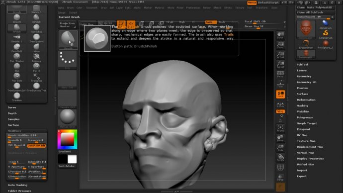 ZBrush 3.5 Character Production - High Res Sculpting, Polypainting, ZPlugins, and more
