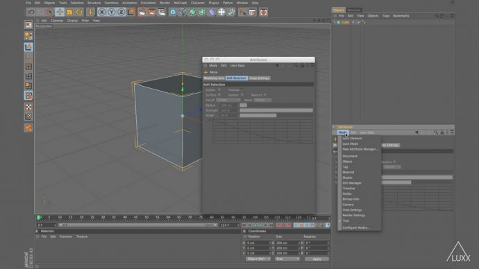 Customising C4D Attribute Manager Modes