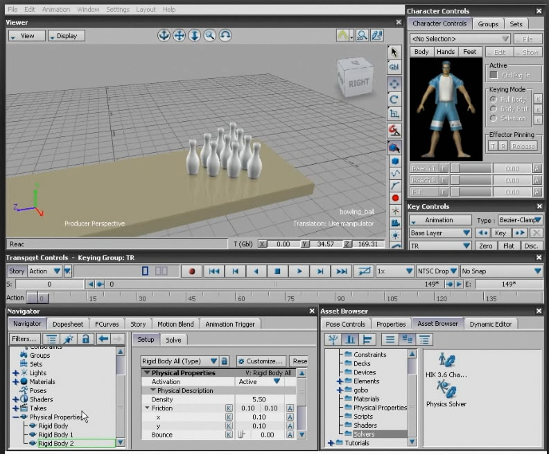 Introduction to Physics in MotionBuilder