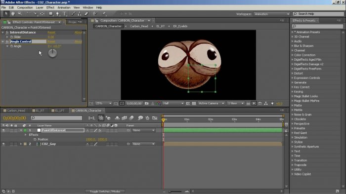 Building a Simple 3D Head and Eyes in AFX CS5 using FreeForm