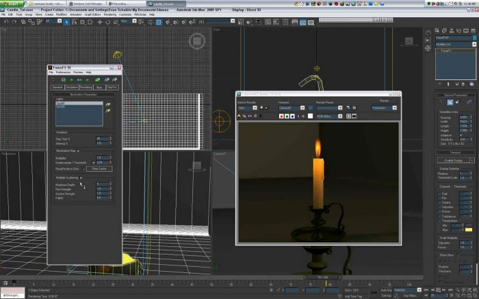 Realistic Candle Scene with 3ds Max and FumeFX