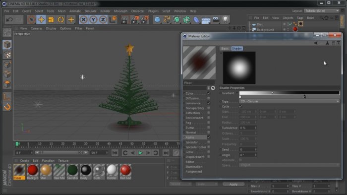 Как создать рождественскую ёлочку в Cinema 4D