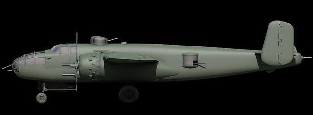 Моделинг самолёта  бомбардировщика - B-25 Mitchell  - [Видео урок по Cinema 4D]