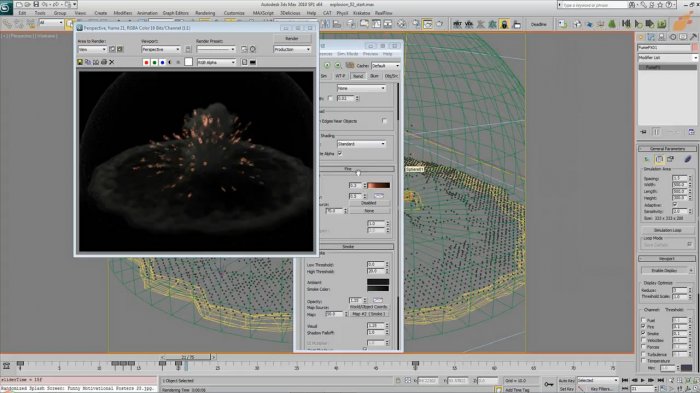Подробный видео урок по созданию реалистичного взрыва с FumeFX в 3ds Max