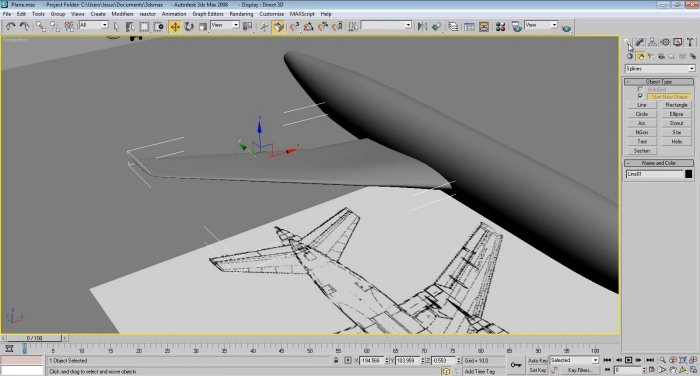 Моделирование пассажирского самолёта Douglas dc-10 в 3D max