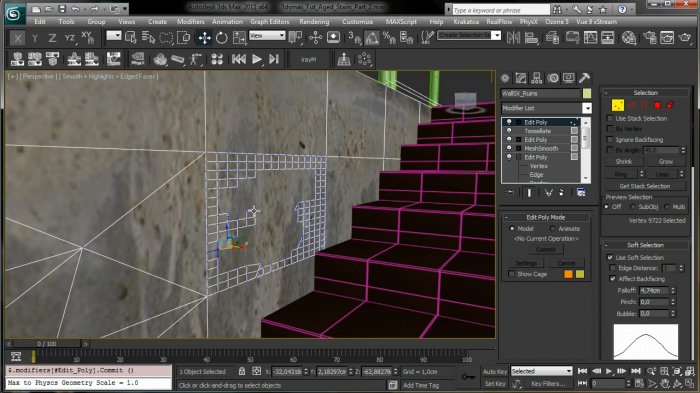 Моделирование лестничного пролета в 3D max