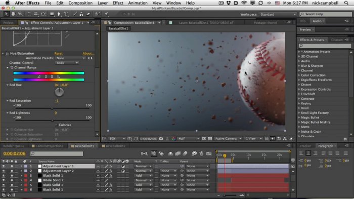 Бейсбольное интро с физическим рендером в Cinema 4D