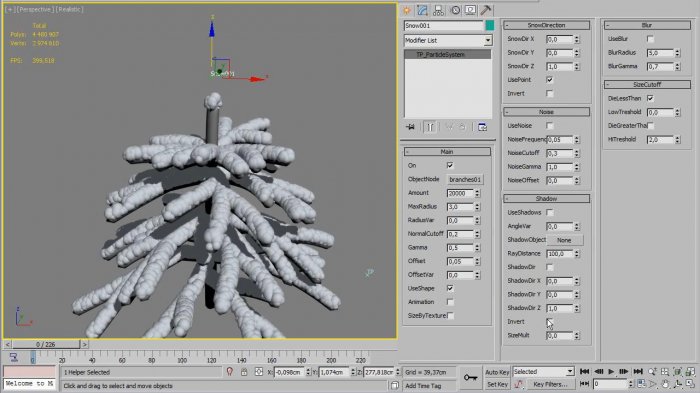 Видео урок по созданию заснеженных объектов в 3ds Max