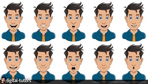 Урок по рисованию рта персонажа при выражении различных эмоции