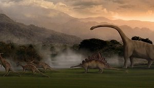 [PSDTUTS] Урок по рисованию стада динозавров на тропическом поле в Photoshop