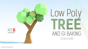 Создание бумажного дерева и настройка GI в Cinema 4D