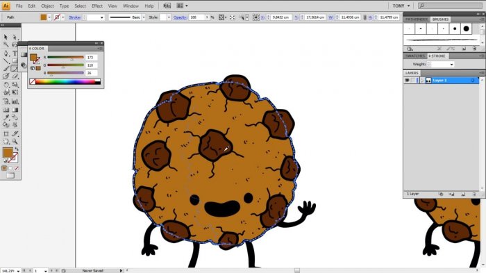 Рисуем печеньку (иллюстрацию) в Illustrator