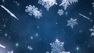 Праздничная анимация падающих снежинок