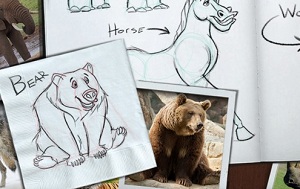 Зарисовки мультяшных животных в Фотошопе
