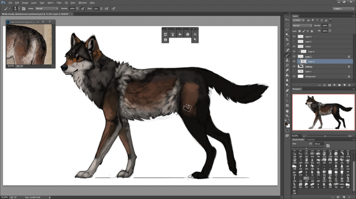 Рисуем волка в Photoshop