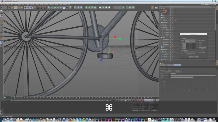 Велосипед в Cinema 4D