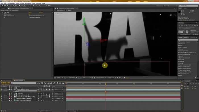 Projecting Shadows в After Effects