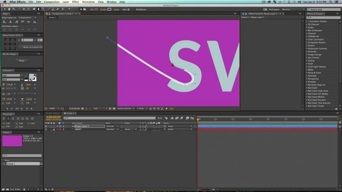 Snappy Line Logo в After Effects