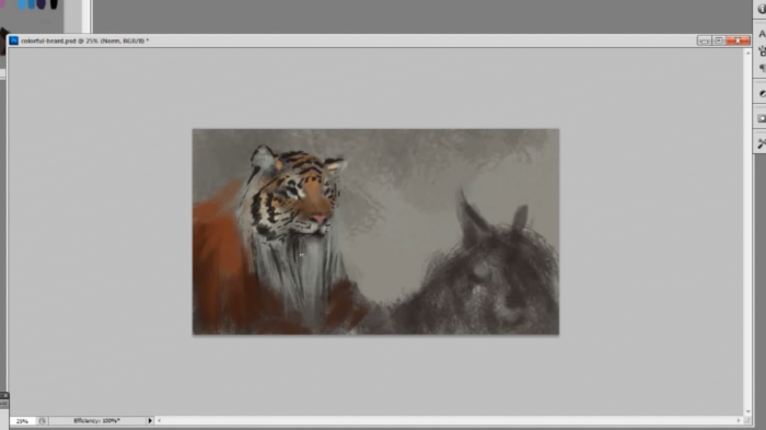 Рисуем тигра-воина