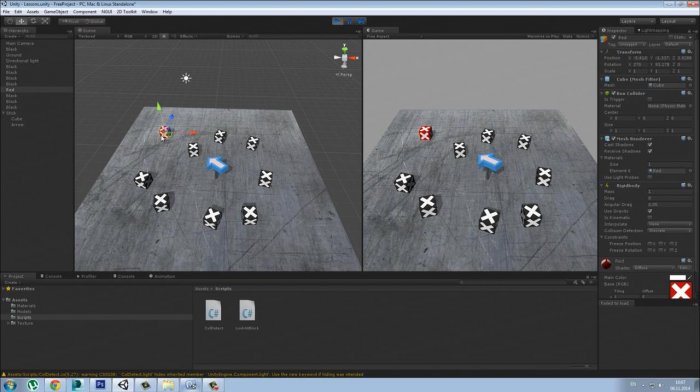 Заставить объект следить за другим в Unity3D
