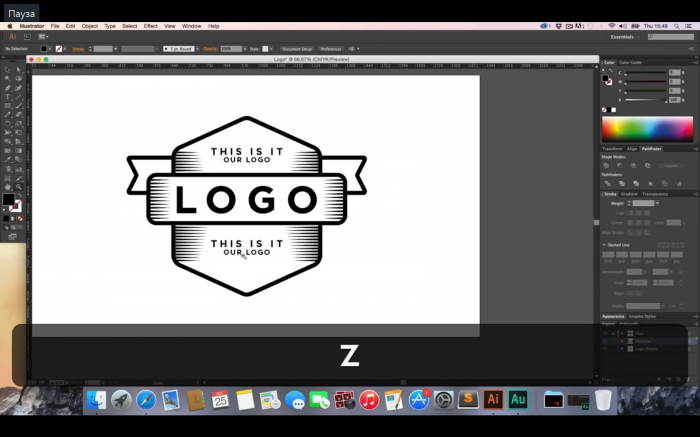 Illustrator Tutorial: Blend Tool Line Logo