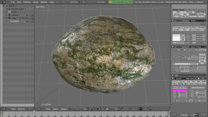 Реалистичная текстура камня в Blender