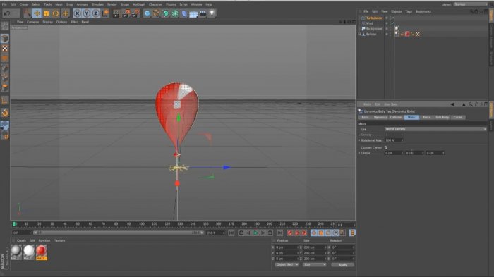 Аэродинамика воздушных шаров в Cinema 4D