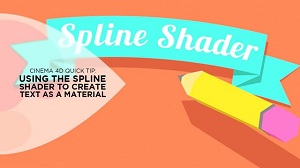 Spline Shader для создание текста как материала в Cinema 4D