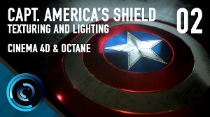 Щит Капитана Америка - текстурирование и освещение в Cinema 4D & Octane