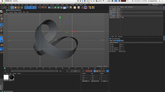 Циклическая анимация текстуры и ткани в Cinema 4D
