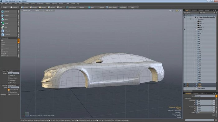 3D концепты автомобилей в Modo