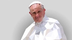 Лоу-поли изображение Папы Римского в Flash и Photoshop