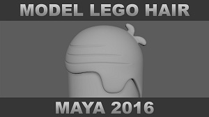 Моделирование волос/прически лего фигурки в Maya