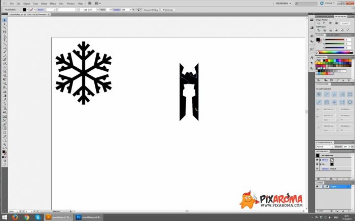 Векторные снежинки в Illustrator и Photoshop