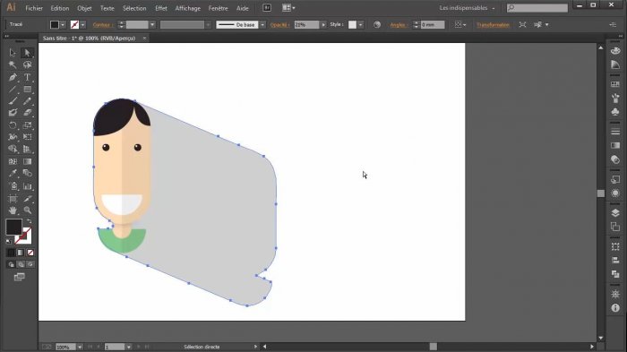 Плоский дизайн в Illustrator: рисуем лица персонажей