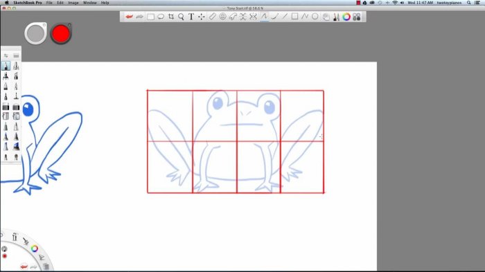Рисование мультяшной лягушки в Sketchbook Pro 6