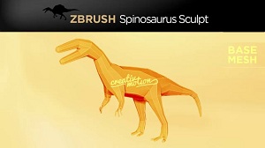 Скульптинг Спинозавра в Zbrush