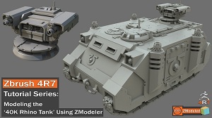Моделирование танка Rhino с Zmodeler в Zbrush 4r7