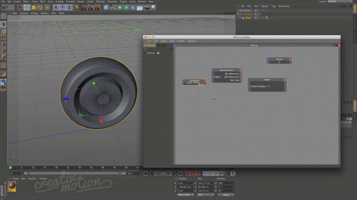 Техники анимации вращения колеса с Xpresso в Cinema 4D