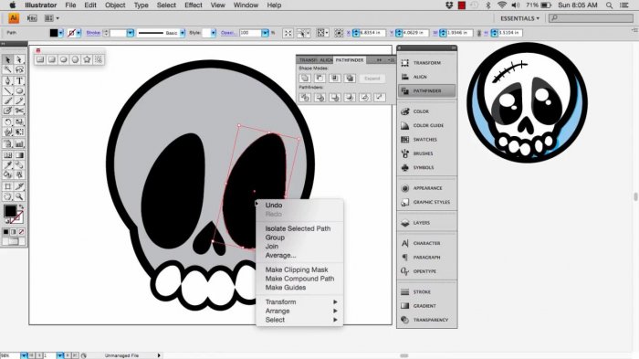 Как нарисовать череп в Illustrator?