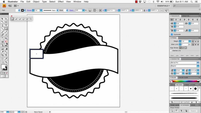 Винтажный логотип в Illustrator