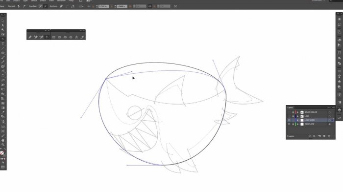 Отрисовка акулы в Illustrator