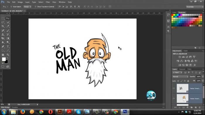Отрисовка старика в Illustrator