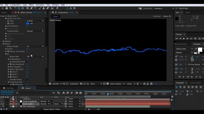 Визуализация аудио в After Effects СС 2015