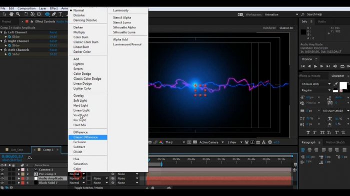 Визуализация аудио в After Effects СС 2015