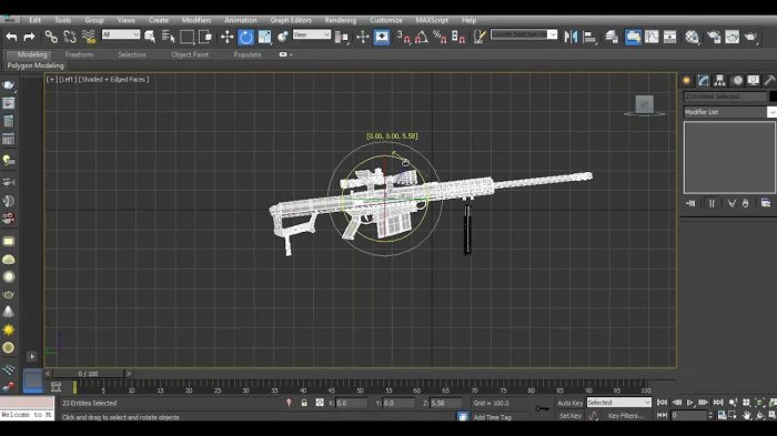 Моделирование снайперской винтовки в 3ds Max