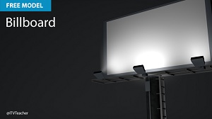 3D модель рекламного щита для Cinema 4D