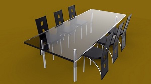 Моделирование стола со стульями в Maya