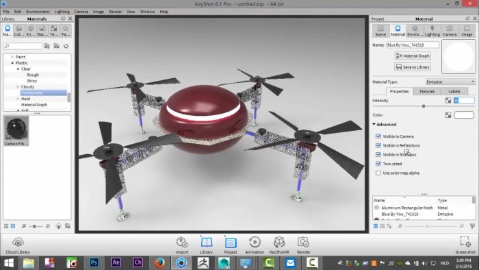 Моделирование и рендеринг дрона в Maya и Keyshot