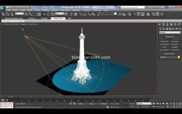 Моделирование Эйфелевой башни в 3DS Max